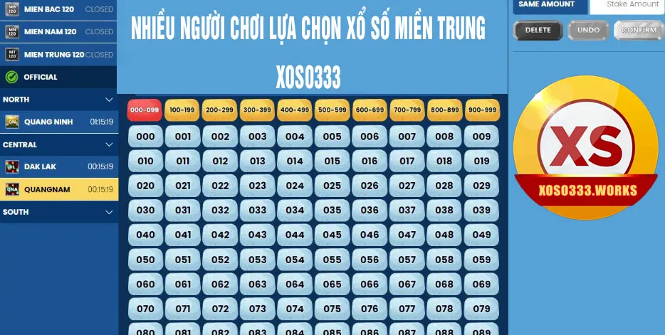 xổ số miền trung được nhiều người chơi lựa chọn tại xoso333